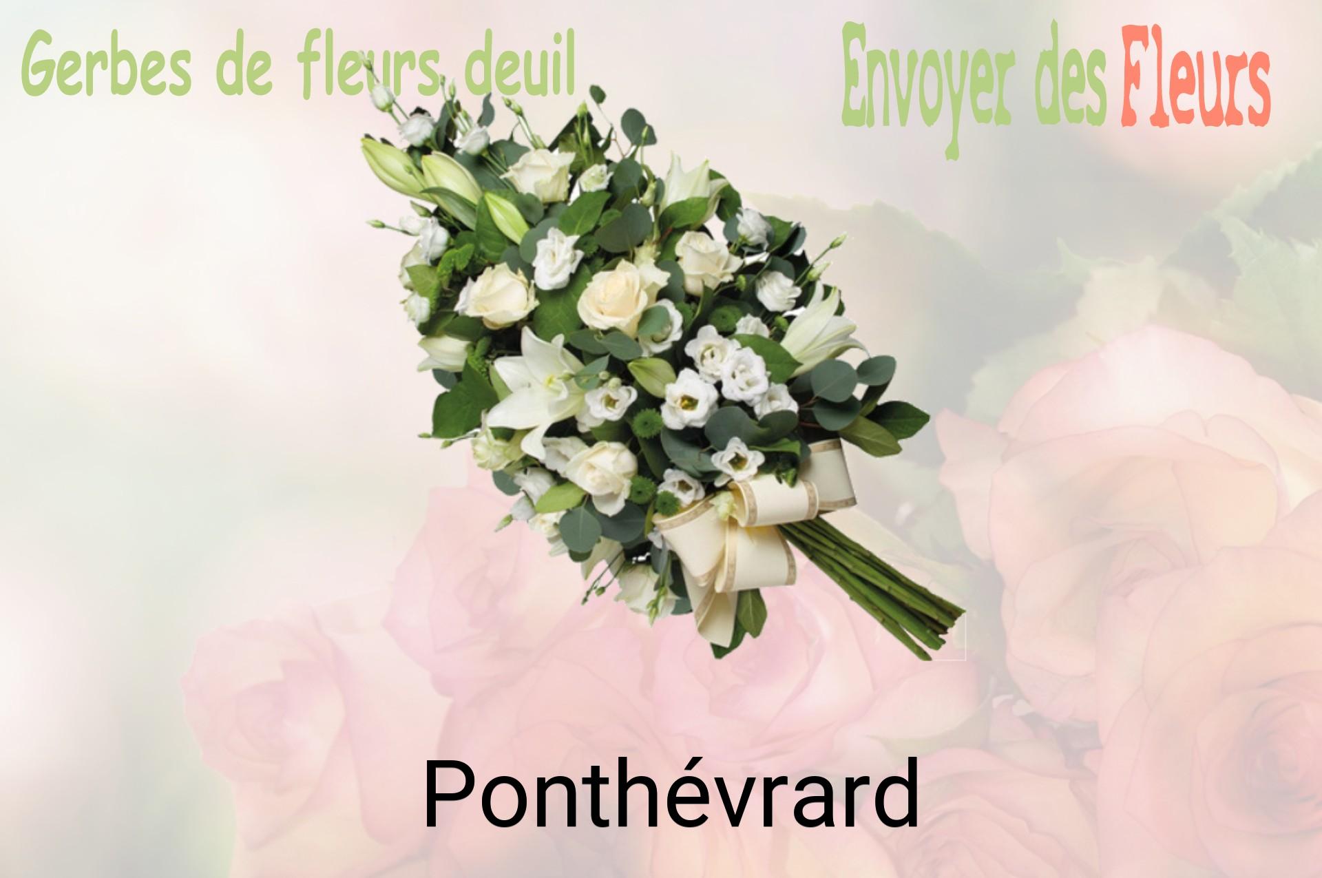 Gerbe de fleurs de deuil livrée à Ponthévrard